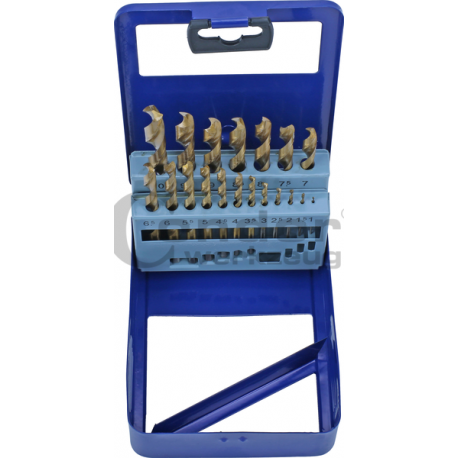 Grąžtai metalui Tytan 19 vnt. (1-10mm)