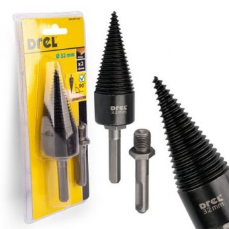 Grąžtas medžiui skaldyti 32mm + 2 adapteriai