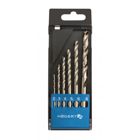 Grąžtų komplektas metalui HSS / 2mm-8mm,