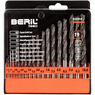 Grąžtų metalui komplektas HSS (1.6-8.5mm)