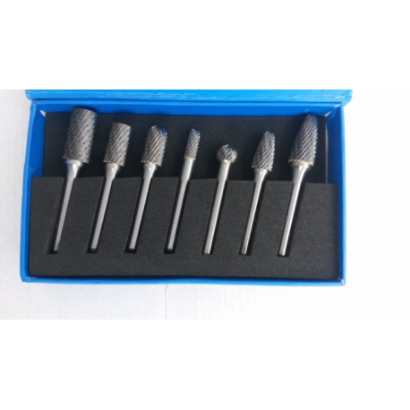 Volframo karbido deimantinių frezų rinkinys 6 mm, 7 vnt